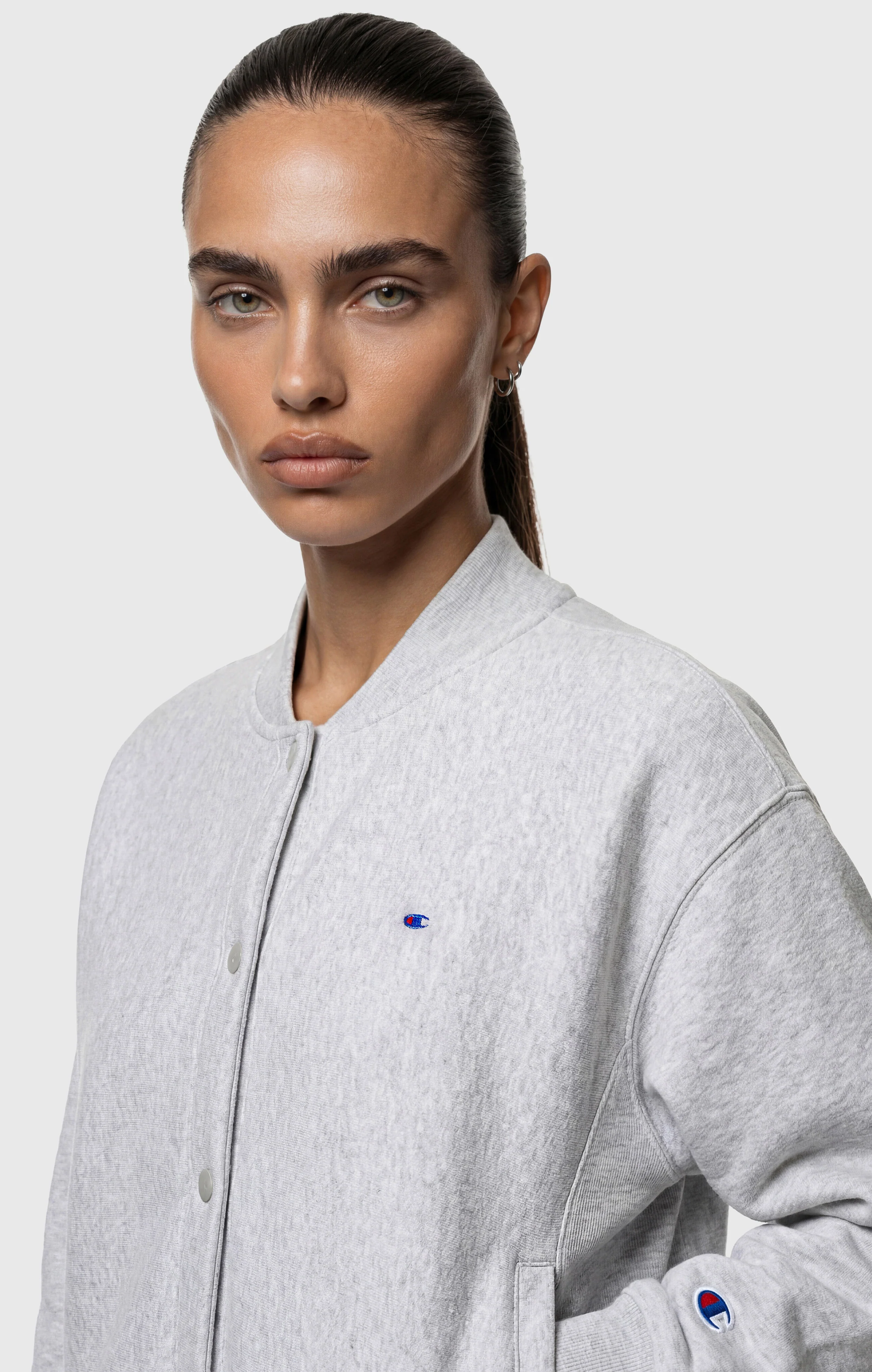 Women’s Lightweight Reverse Weave Bomber Sweatshirt - Image 2