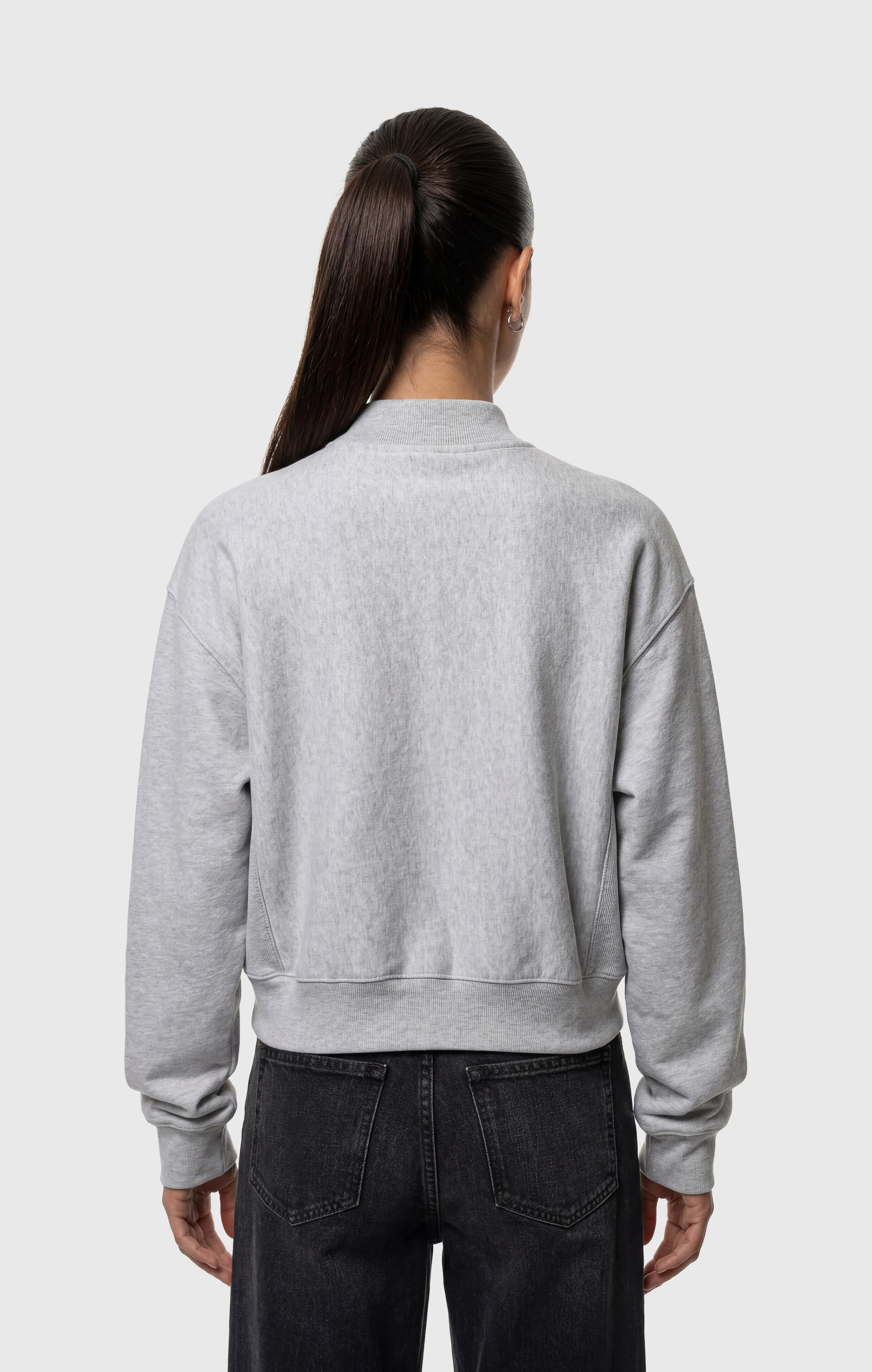 Women’s Lightweight Reverse Weave Bomber Sweatshirt - Image 3